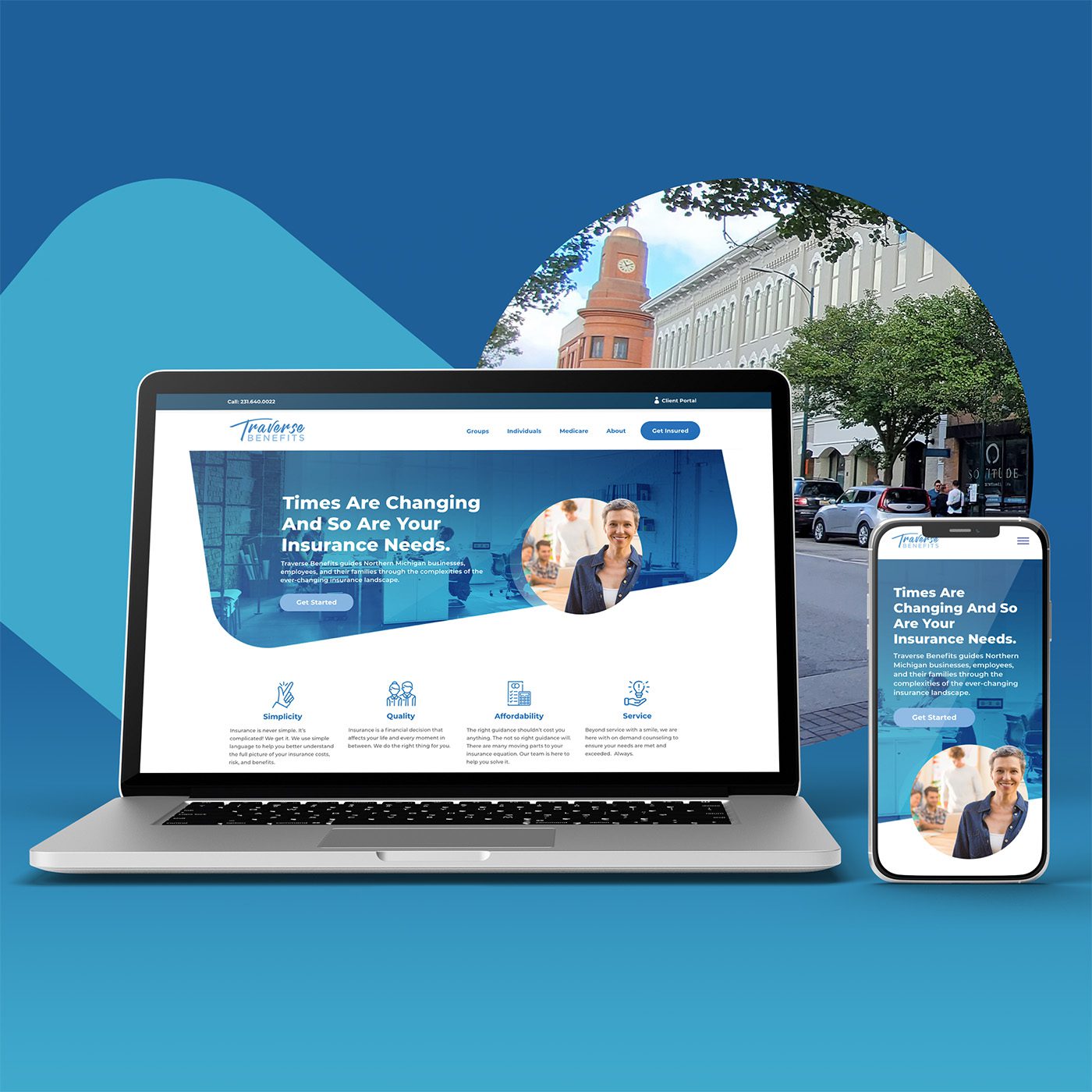 Website design for Traverse City based insurance company