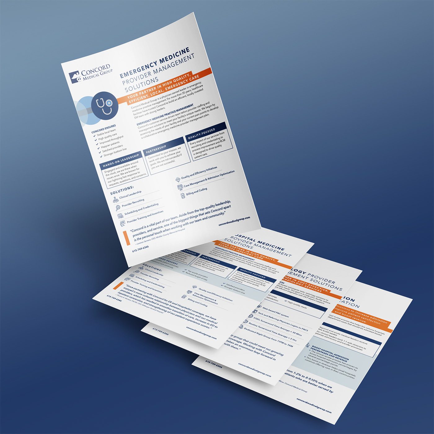 Custom Sales One Sheets Design for B2B Medical Services