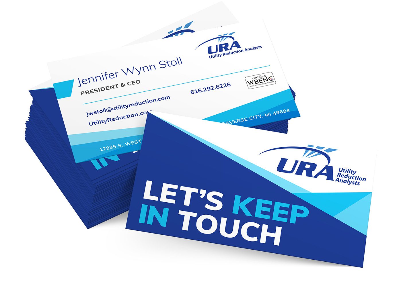 URA business cards