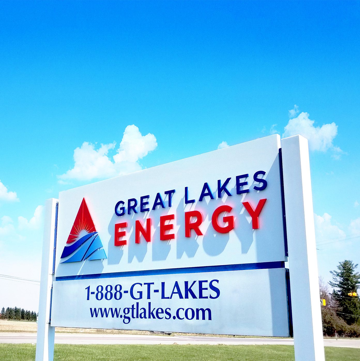 Great Lakes Energy sign in Ludington Michigan