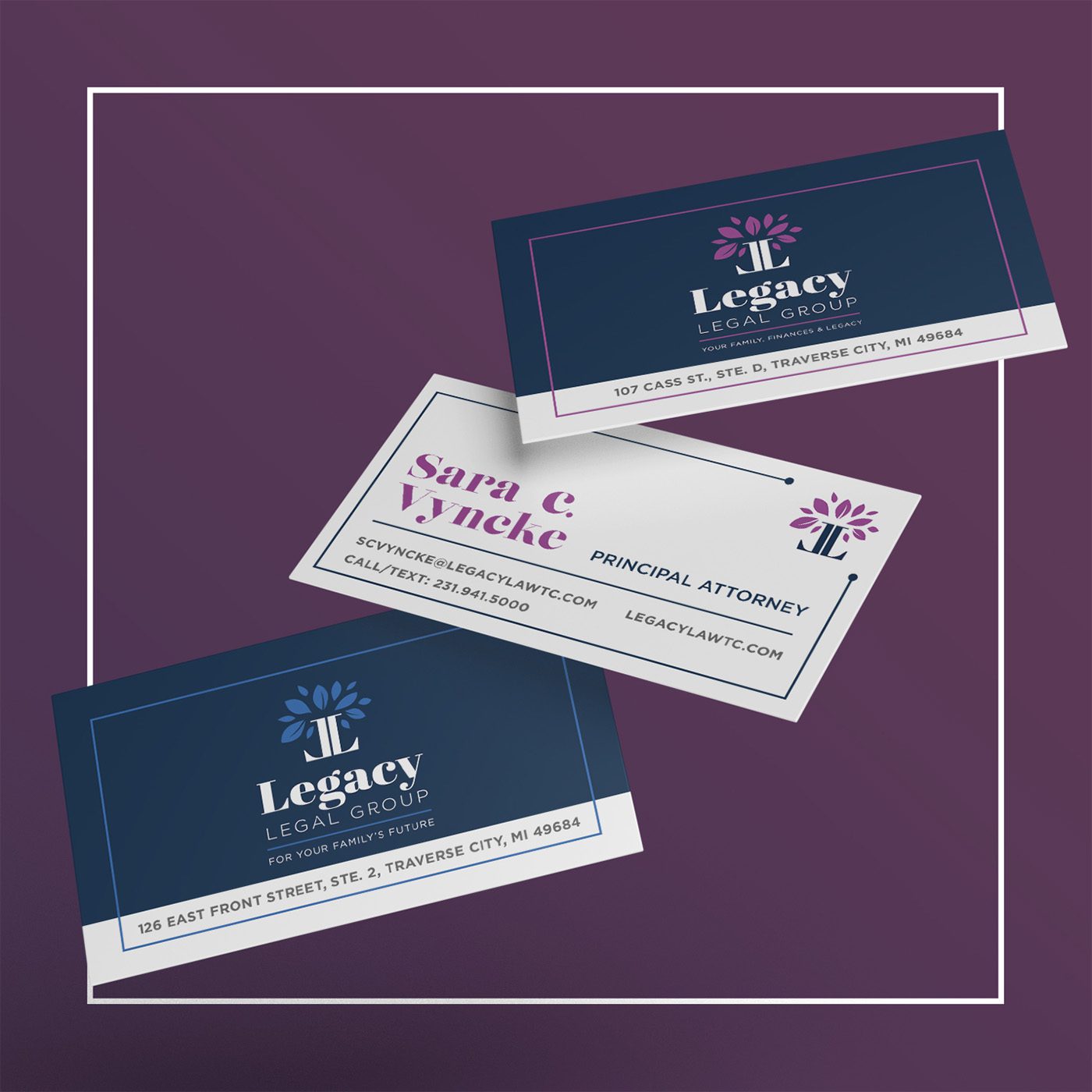 Legacy legal Group Business Card Design