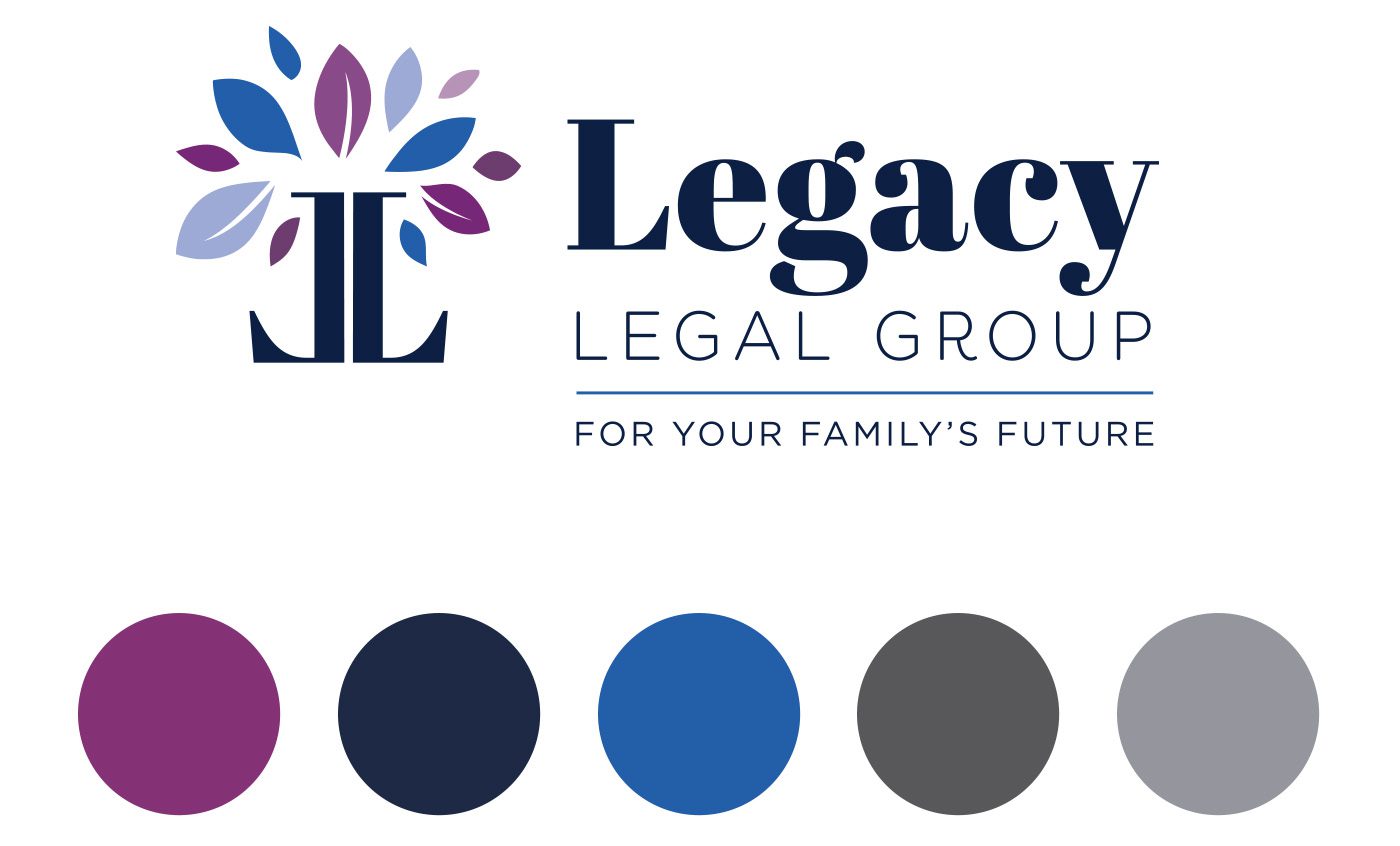 Horizontal logo for legacy Legal Group with colors