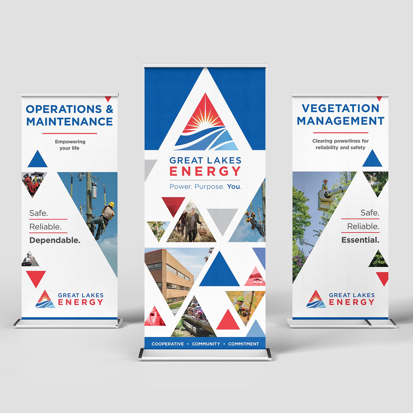 Stand up banner designs for Great Lakes Energy