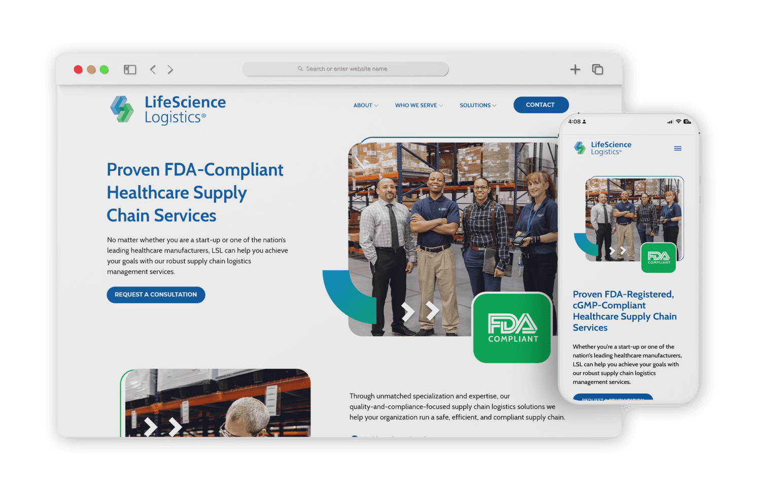 Healthcare Fulfillment Service Website Redesign