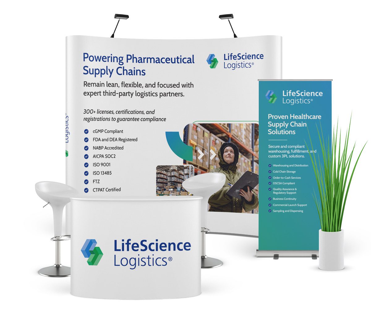 Tradeshow booth design for medical fulfillment company