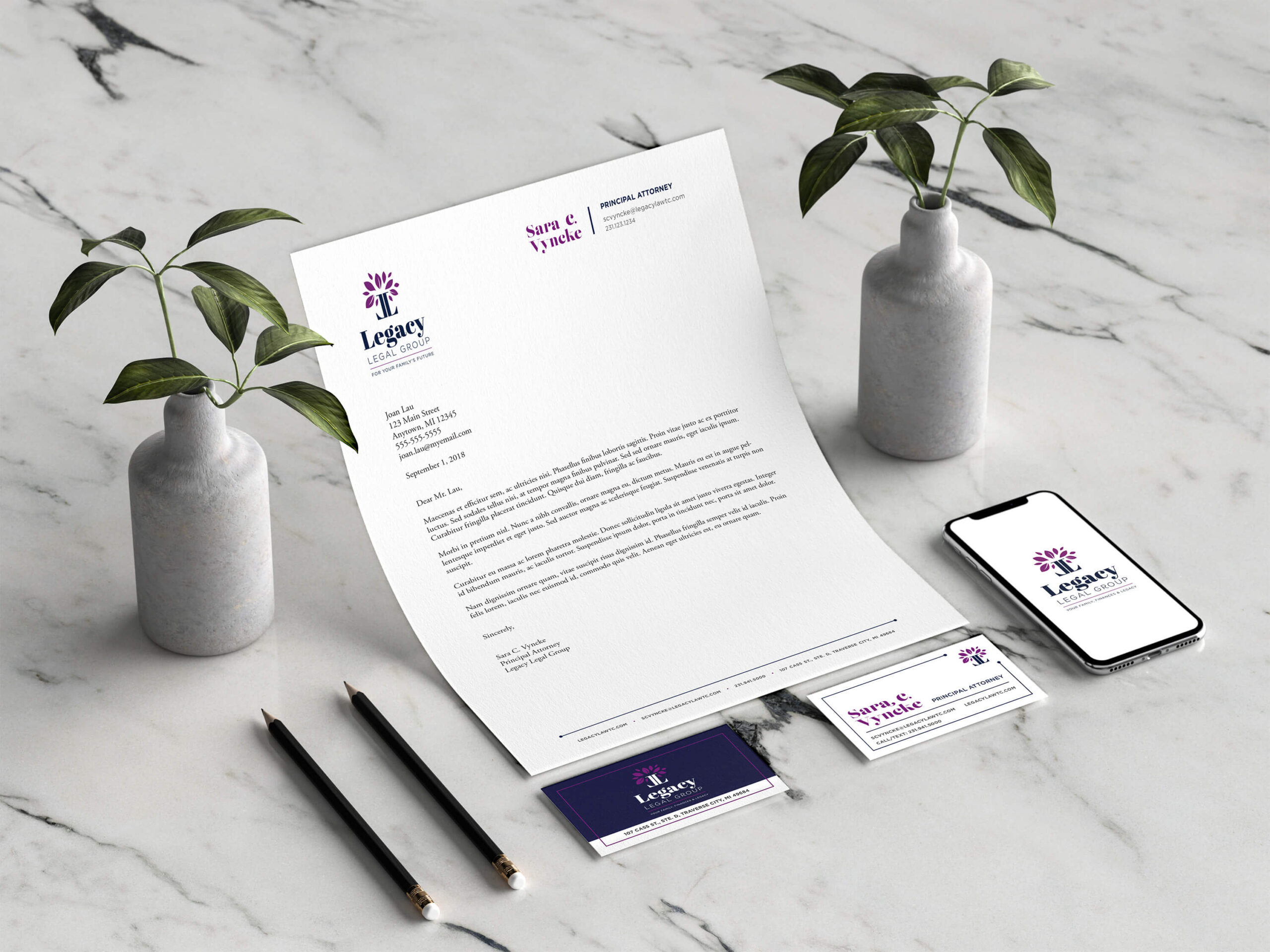 stationary design for traverse city law firm
