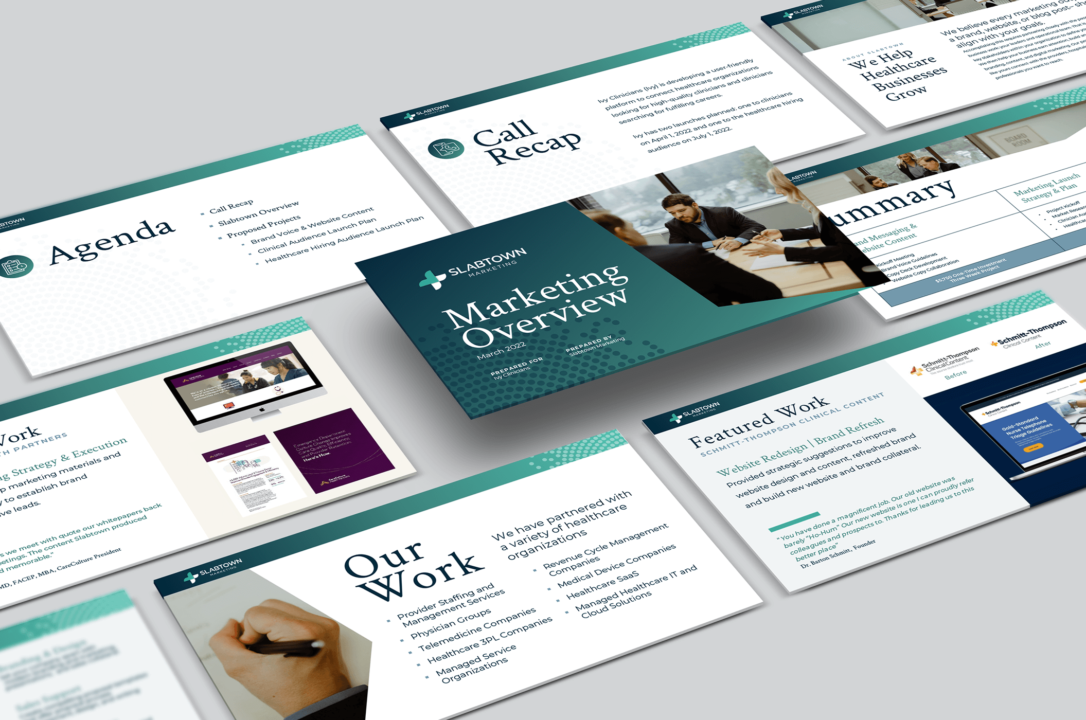 Pitch deck design for Marketing Company