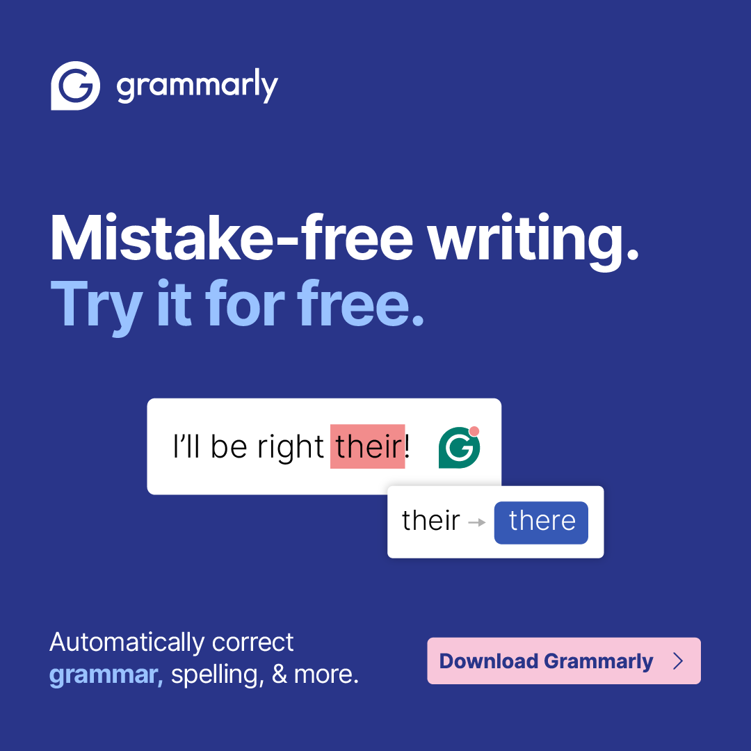 a sample Grammarly ad