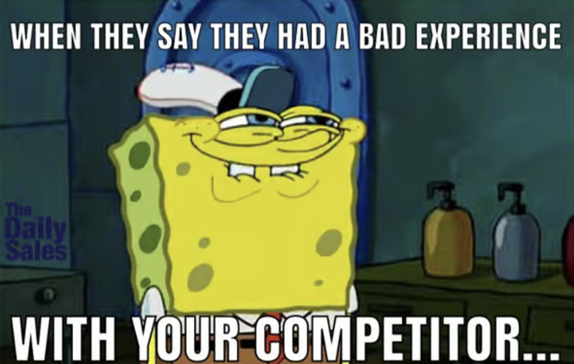 spongebob squarepants meme about poor customer service resulting to customer churn