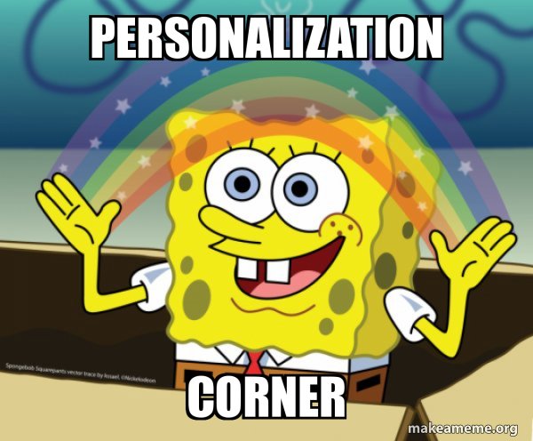 spongebob meme about personalization