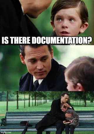 johnny depp film meme with text saying "is there documentation?"
